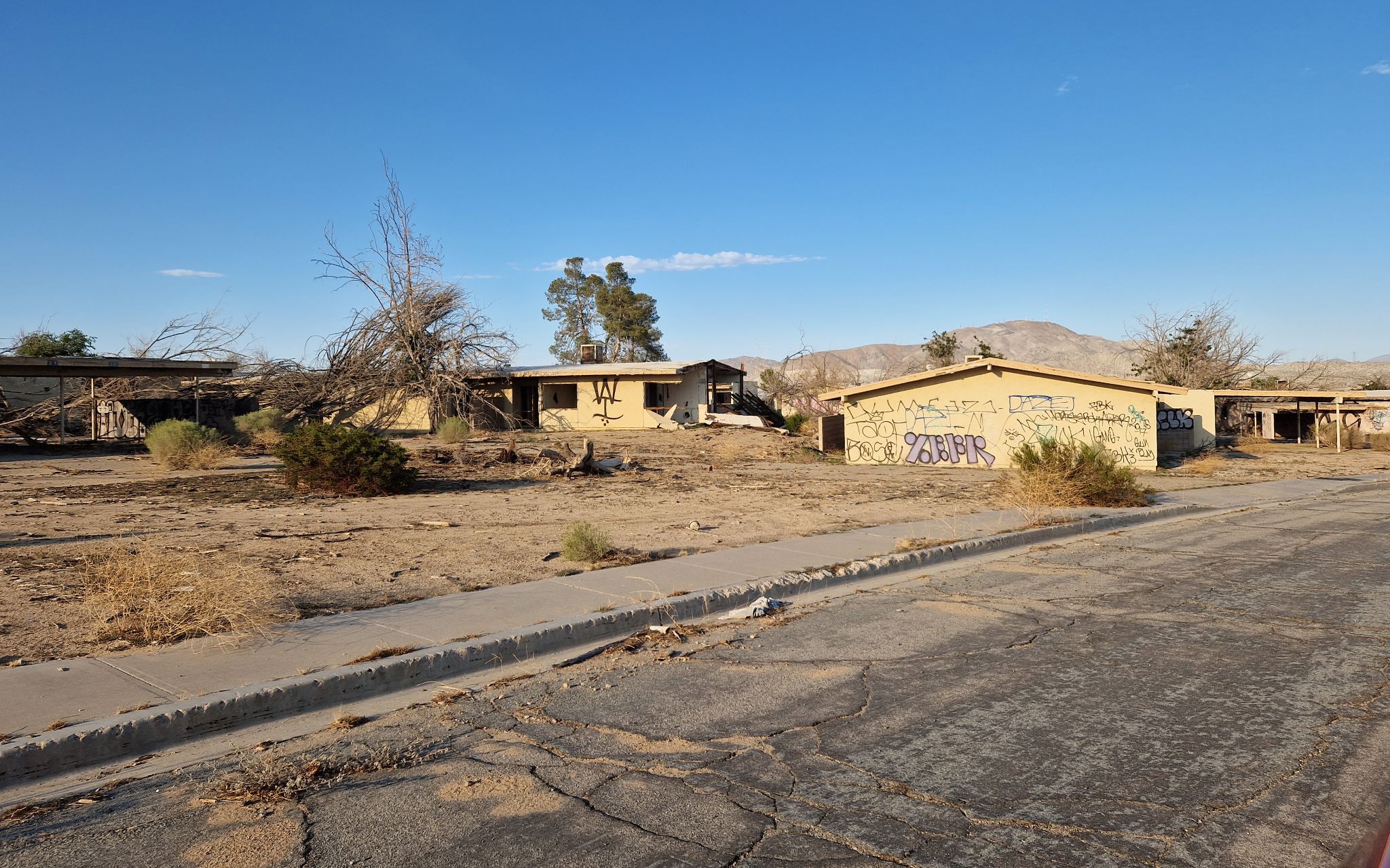 Verlassene Offiziershäuser auf der George Air Force Base, Victorville