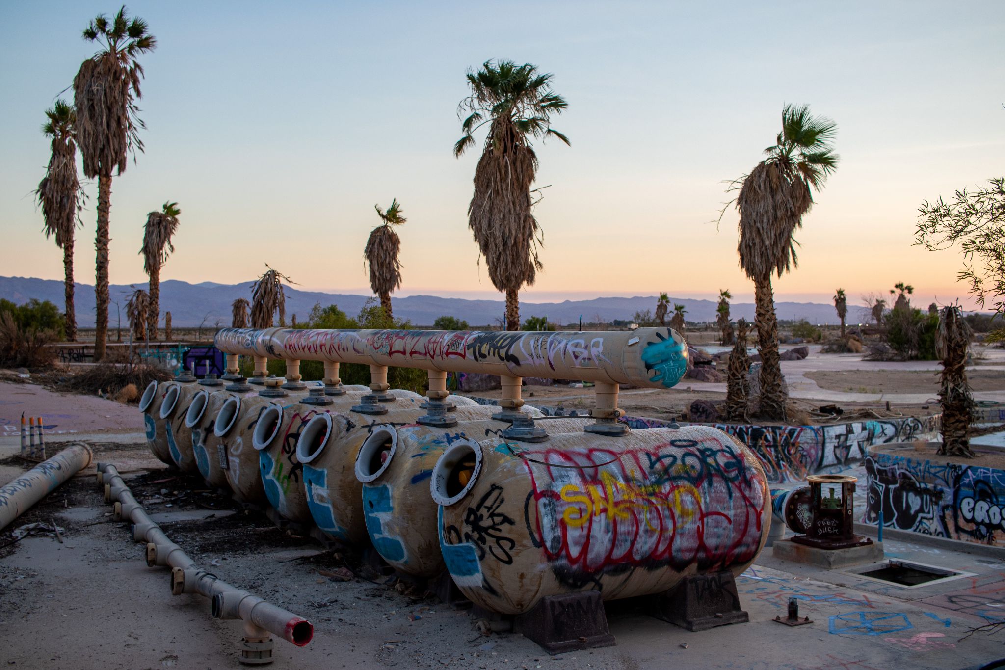 Wassertanks am Lake Dolores Waterpark