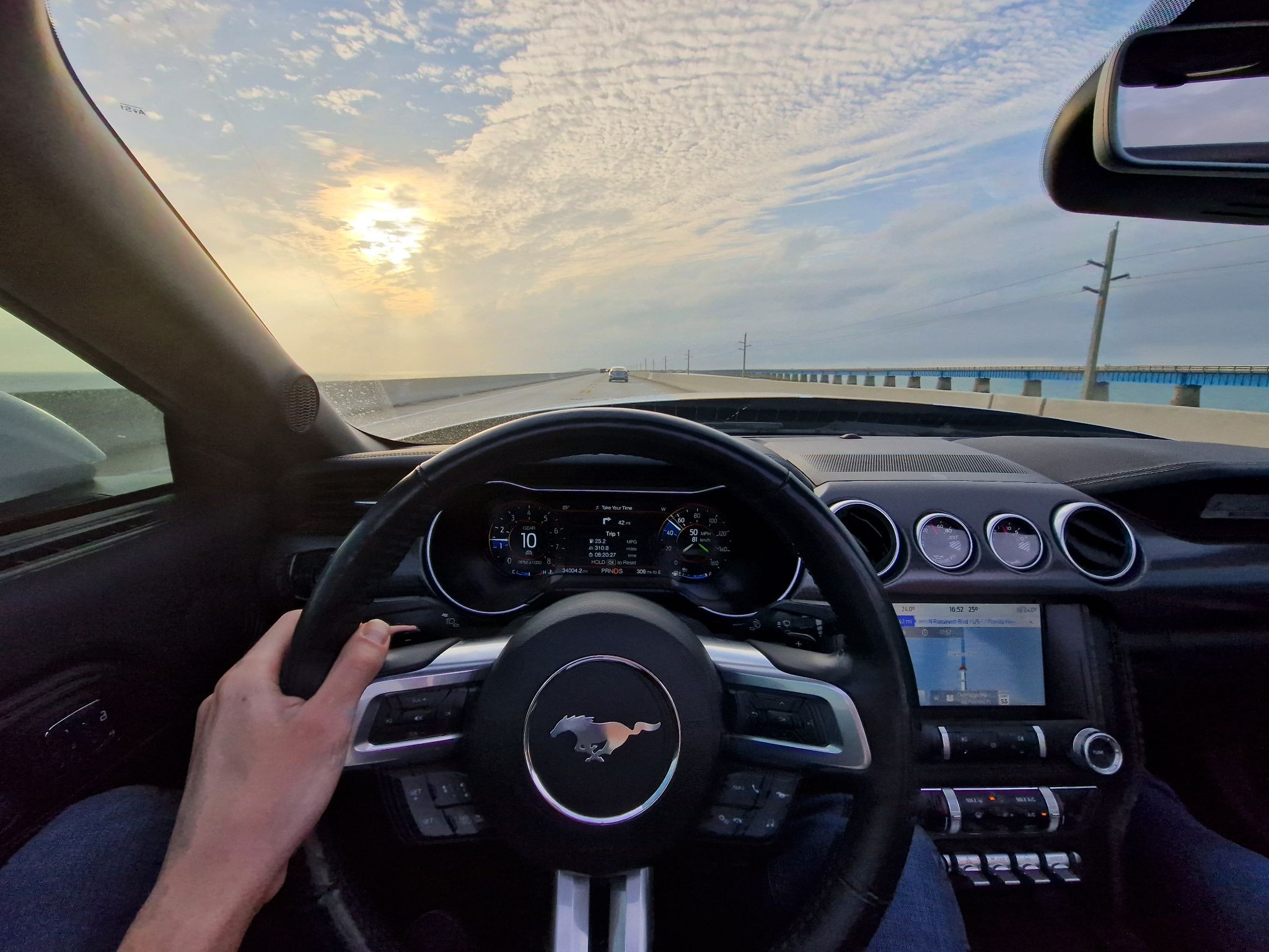 Im Mustang über die 7-Mile-Bridge, Florida Keys