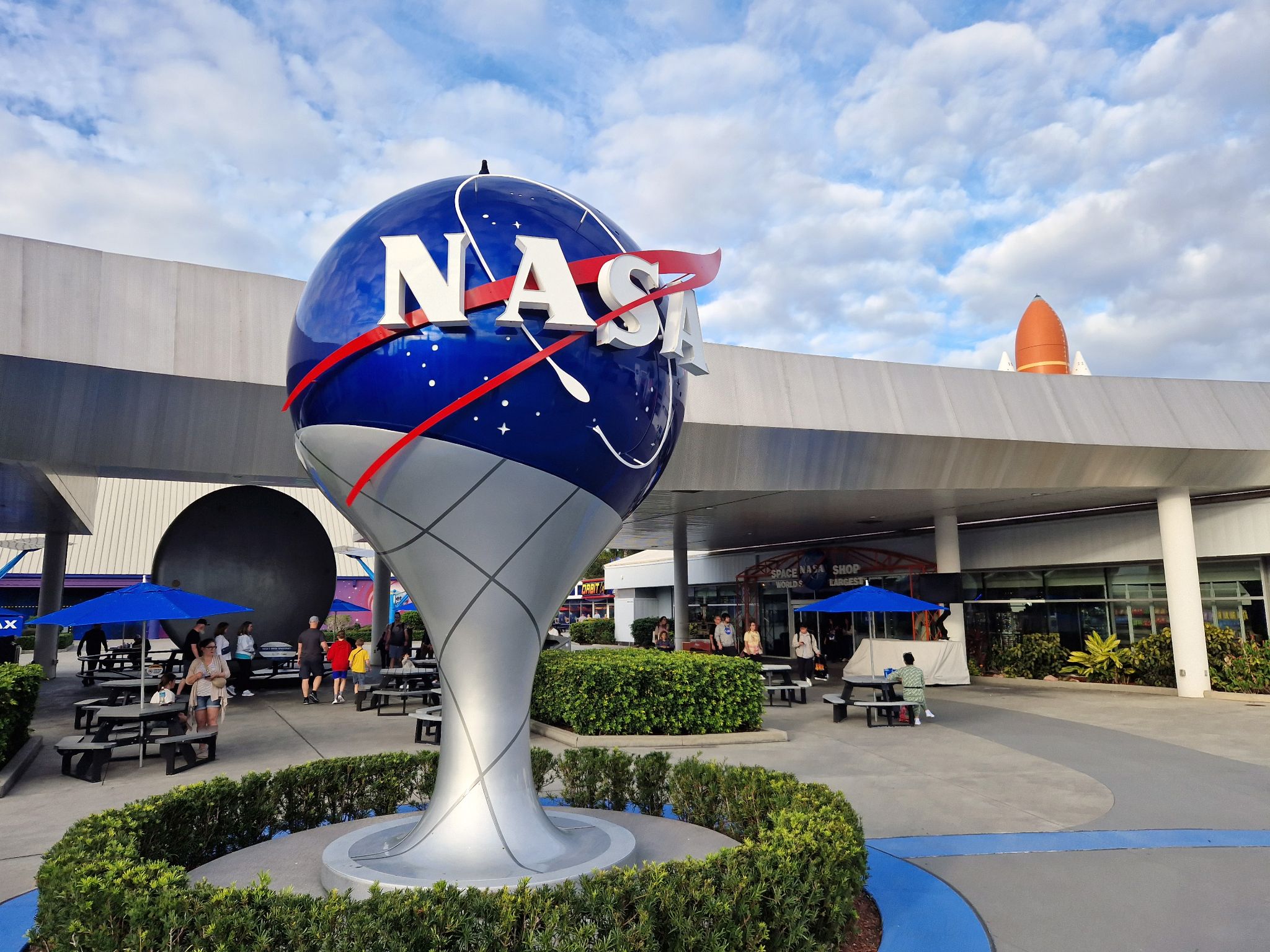 NASA Logo im Kennedy Space Center, Florida