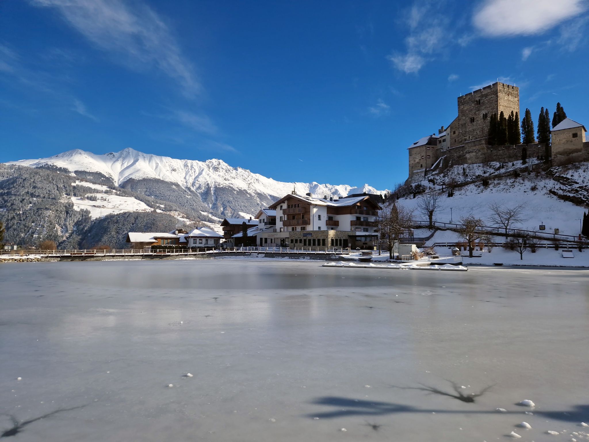 See in Ladis im Winter, Österreich