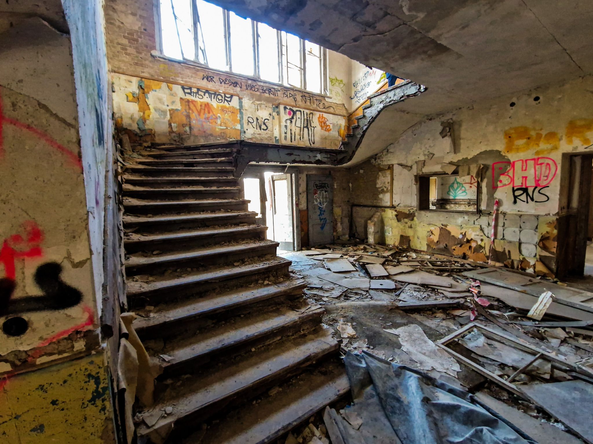 Treppenhaus im Tower, Fliegerhorst Schönwalde-Glien