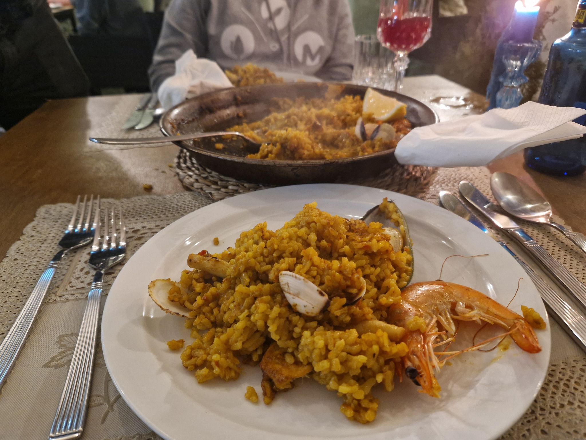 Meeresfrüchte Paella im Restaurant Xauen, Puerto de la Cruz