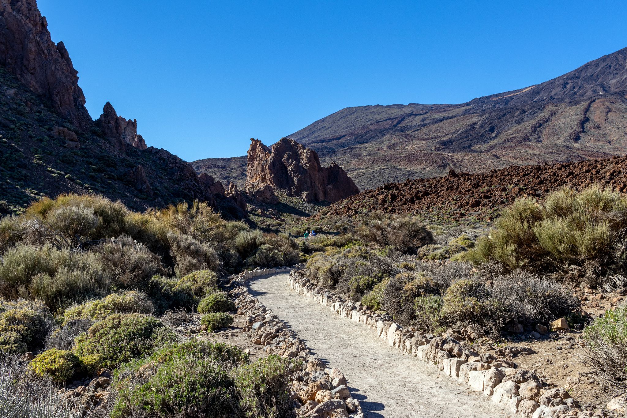 Wanderweg im Krater Las Cañadas am Teide, Teneriffa