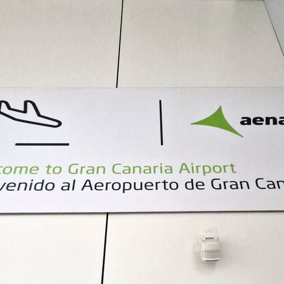 Welcome to Gran Canaria Airport Schild Welcome to Gran Canaria Airport Schild