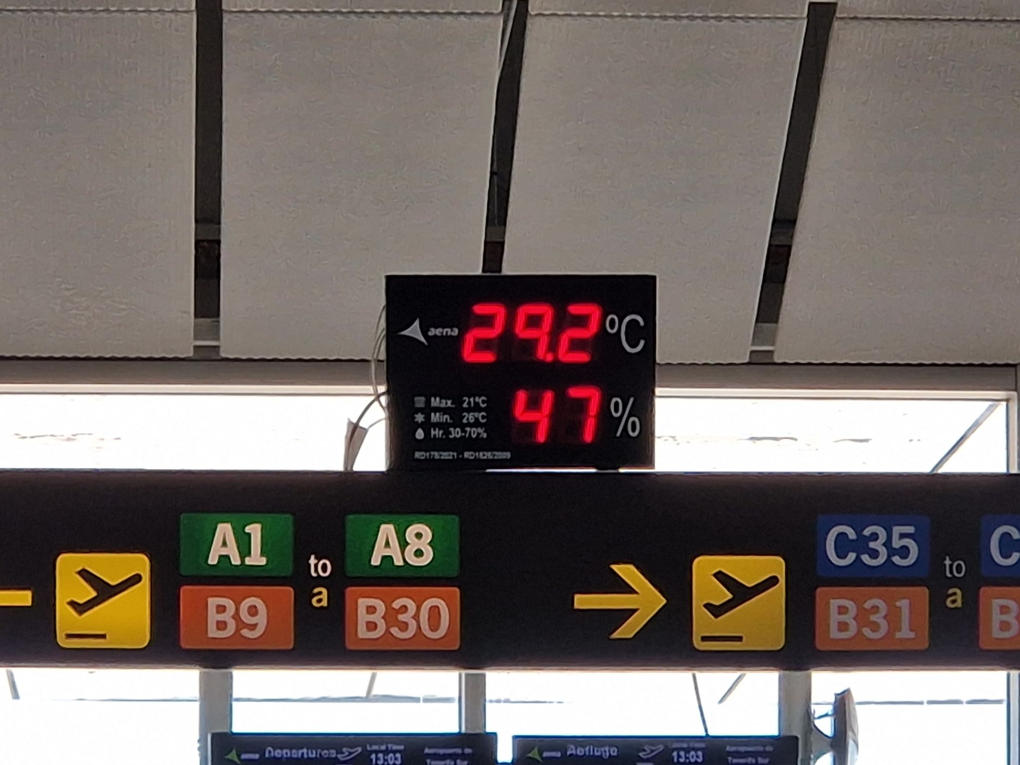 Wetter am letzten Urlaubstag, 29 Grad