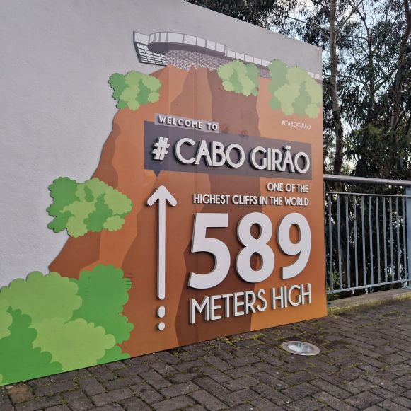 Cabo Girão Schild, Madeira Cabo Girão Schild, Madeira