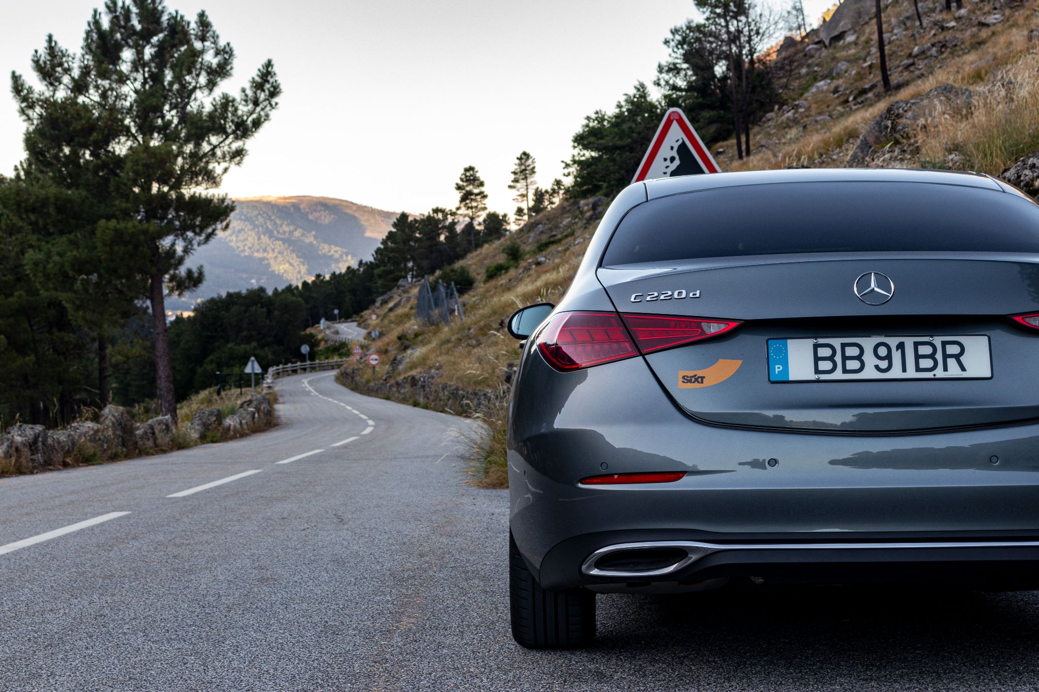 Mercedes-Benz C220d im Estrellagebirge, Portugal, Richtung Manteigas