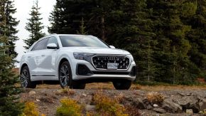 Audi Q8 auf Blackwall Peak, Kanada