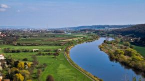 Blick von der Bosel ins Elbtal, Meißen, Sachsen