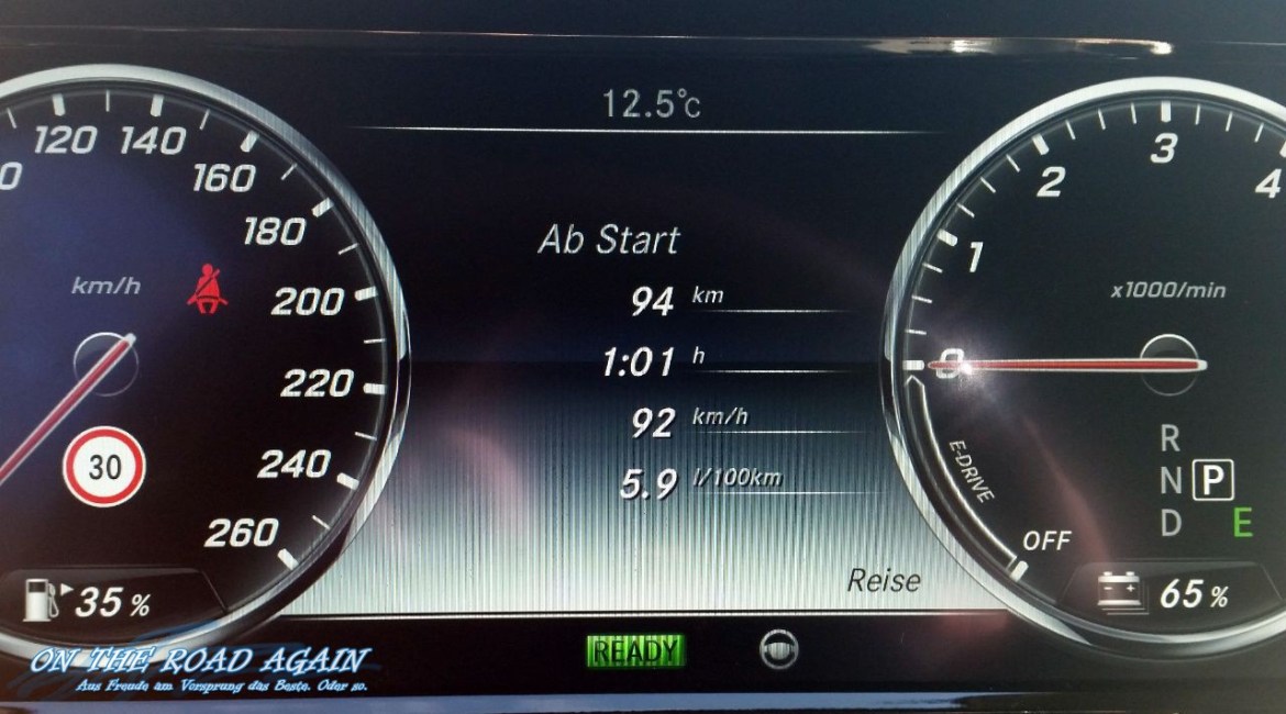Mercedes-Benz S-Klasse Tacho Verbrauch
