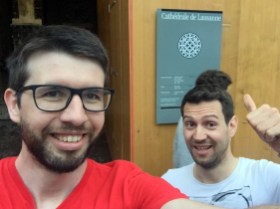 Team Dolce Vita an der Kathedrale von Lausanne