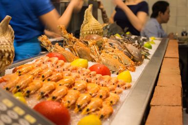 Meeresfrüchte in der Marisqueira M, Lissabon