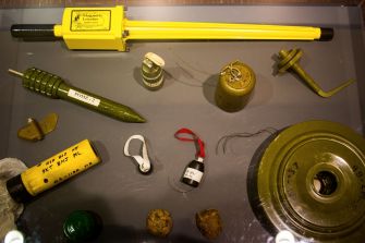 Different Types of Ammunition displayed at UN Headquarters New York City