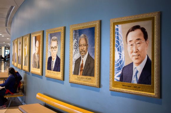 Portraits der Generalsekretäre der Vereinten Nationen