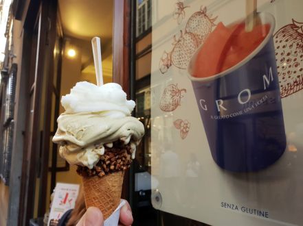Eis bei Grom in Lucca