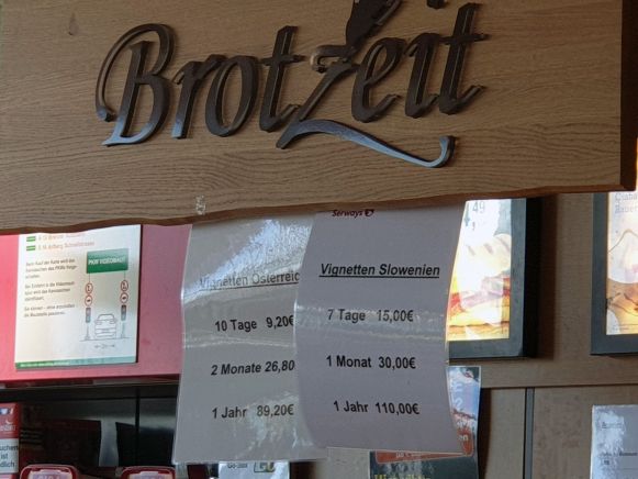 Vignettenkauf Österreich, Slowenien