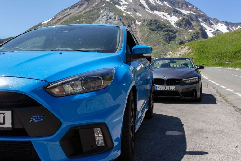 Ford Focus RS und BMW M4 Cabrio an der Großglocknerhochalpenstraße