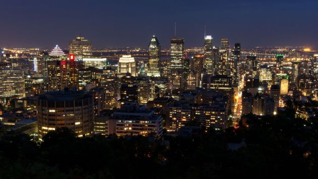 Skyline von Montreal bei Nacht