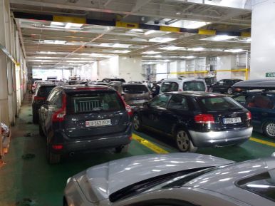 Parkgarage der Volcan De Tijarafe Autofähre