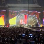 Mick Jagger auf der Bühne beim Rolling Stones Konzert in Gelsenkirchen 2022