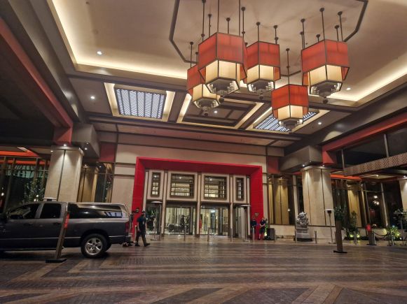 Haupteingang vom Hilton Hotel, Las Vegas Resorts World