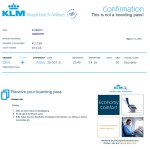 KLM Flug nach Amsterdam Booking Confirmation kein Boardingpass