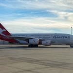 Airbus A380 von Qantas am Dresden Klotzsche International Airport