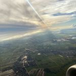Kanäle in den Niederlanden vom Flugzeug aus gesehen